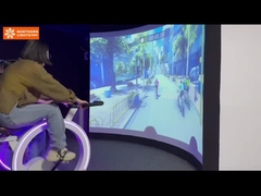 Dinâmica corrida interativa holográfica projeção interativa equipamento de fitness desportivo bicicleta dinâmica