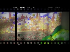 Jogos interativos de projeção de parede Esmagando bolas Sistema interativo de projeção