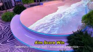 Equipamento de decoração de restaurante Projeção imersiva de piso de parede para restaurante Hotel Deco