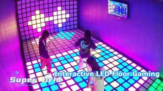 Máquina de grade de palco, piso de salto de luz, movimento interativo de salto de máquina de grade à terra