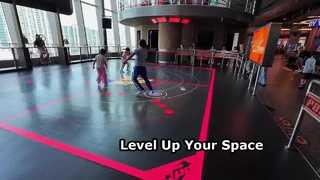 Jogo de piso LED interativo Aurora Motion com 8 jogos envolventes