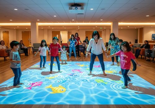 Últimas notícias da empresa sobre Composto por um projetor de piso interativo: o guia completo de tudo o que você precisa saber como iniciante