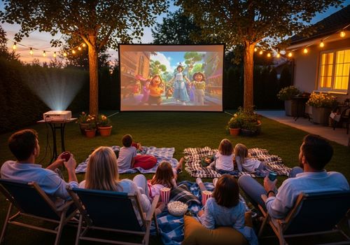 Últimas notícias da empresa sobre Criando um parque de diversões de sonho em seu quintal: o guia completo para o uso de projetores externos
