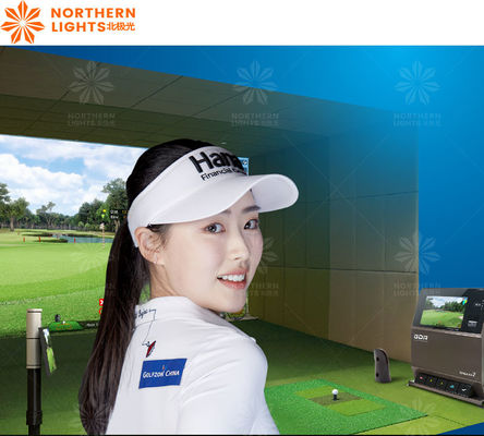 Bom preço Indoor Golf Simulator Projeção Interativa Ar Jogo de Golfe Com Ecrã de Simulador de Golfe on-line