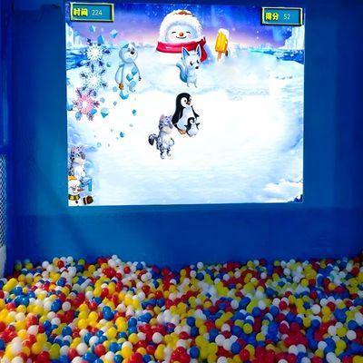 Bom preço Parque de diversões comercial interno Interativo Jogos de projeção de parede de bola de esmagamento on-line