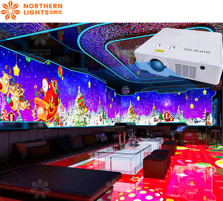 Bom preço 6 canais Projector de parede interativo Localização interna on-line