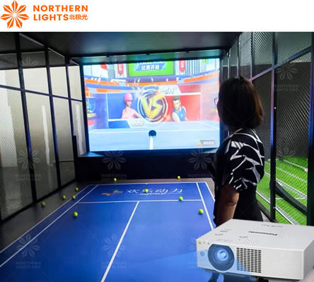 Bom preço Ar Esportes Parque de diversões jogo máquina de bola de ténis interior máquina de bola de ténis on-line