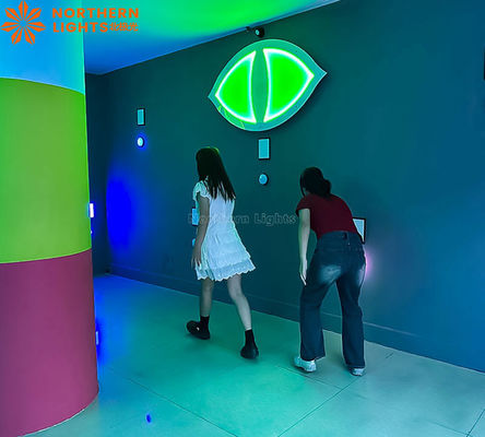 Bom preço Sala de Escape Assustador Interativo Luz Esconde Parede Jogo Equipe Cooperar Para Crianças Adultos on-line