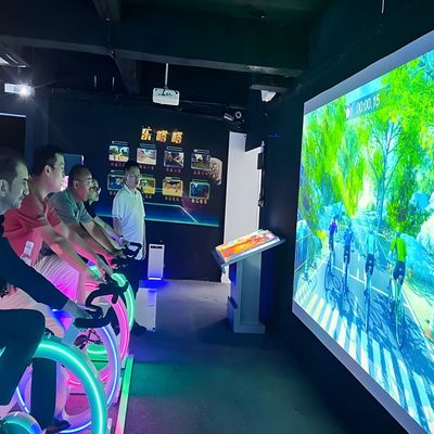 Bom preço Bicicleta de exercício com projector de vídeo jogo de projeção interativa simulador de ciclismo on-line