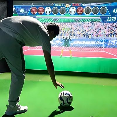 Bom preço Jogos Indoor Robot Goalkeeper Jogo de Tiro Inteligente Interativo Futebol on-line