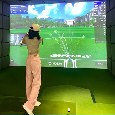 Bom preço Jogo Interativo Profissional Ar Projector Hd Screen Ar Golf Simulator on-line