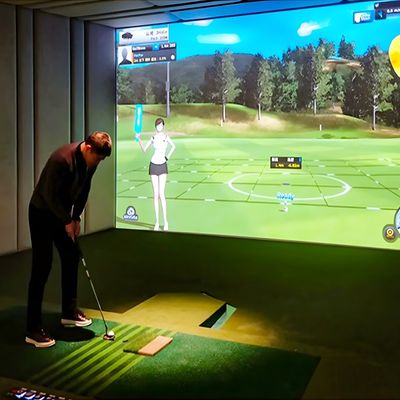 Bom preço Simulador de golfe Recreio Projeção interativa Ar Simulador de golfe para centro de jogos indoor on-line
