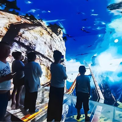 Bom preço Personalização Multimídia 5 Pontos de Ecrã Grande Cinema Holográfico de Vidro Pendente on-line