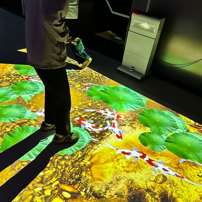 Bom preço Mobile All-in-one Interactive Floor Projector with 4000 Lumens Brightness 1280*800 Resolution and 80+ Games on-line