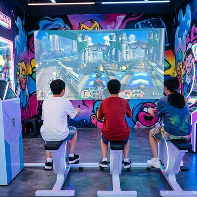 qualidade Jogo de Bicicleta Interativo com Brilho de 5200 lúmens, Vida Útil da Fonte de Luz de 20000 Horas e 6 Cenários de Jogo para Diversão em Ciclismo Indoor fábrica