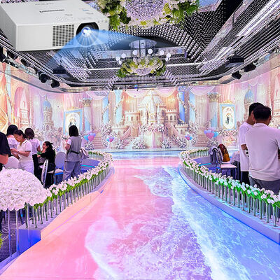 Bom preço Sistema de projeção imersiva com 5200 lumens de brilho e 1920 * 1200 resolução para 1-20 canais Projeção de realidade virtual on-line