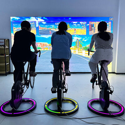Bom preço Gamified Cycling Interactive Projection Bike com 3500 lumens de brilho, 1280 * 800 resolução e 3 modos de jogo para exercício imersivo on-line