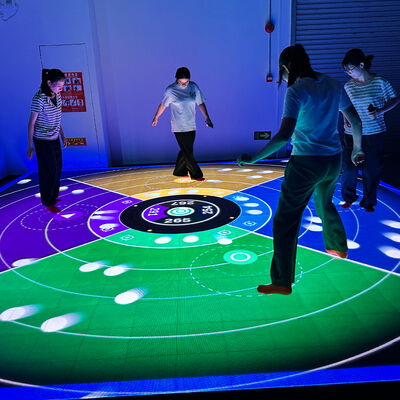 Qualidade Aurora Motion XR Interactive LED Floor Game System com 6 de 10 jogos populares, tela de 5m*5m de 50/55 polegadas e capacidade de 100-500kg Fábrica