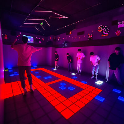 Qualidade Piso LED Interativo e Ladrilho de Piso LED com Mais de 280 Níveis de Jogo, Layout Modular de 100-900 Ladrilhos e Cor RGB para Parques Infantis Internos Fábrica